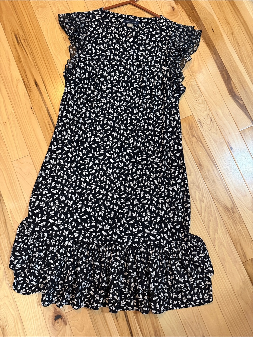 Tommy Hilfiger Black Floral Midi Dress